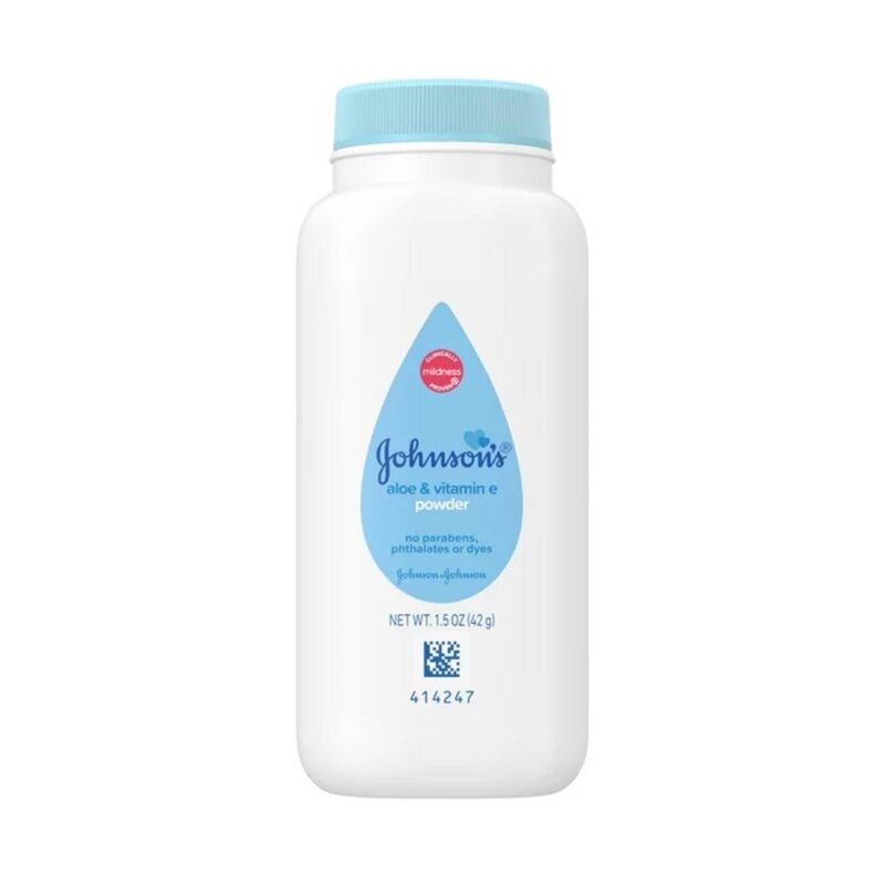 Johnson's Naturally Derived Cornstarch Baby Powder with Aloe & Vitamin E, 1.5 oz